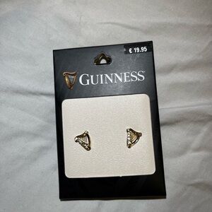 Guinness Gold Harp Earrings